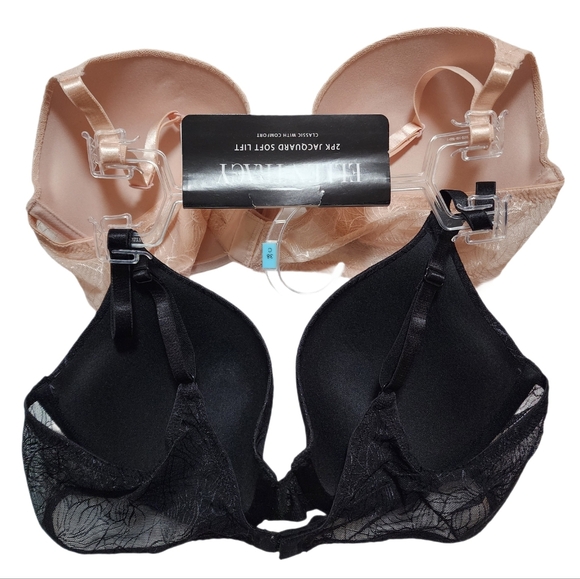 Ellen Tracy Jacquard Soft Lift Underwire Bra 2-pack With Adjustable Straps 38C - Picture 6 of 8